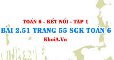 Bài 2.51 trang 55 SGK Toán 6 tập 1 Kết nối tri thức